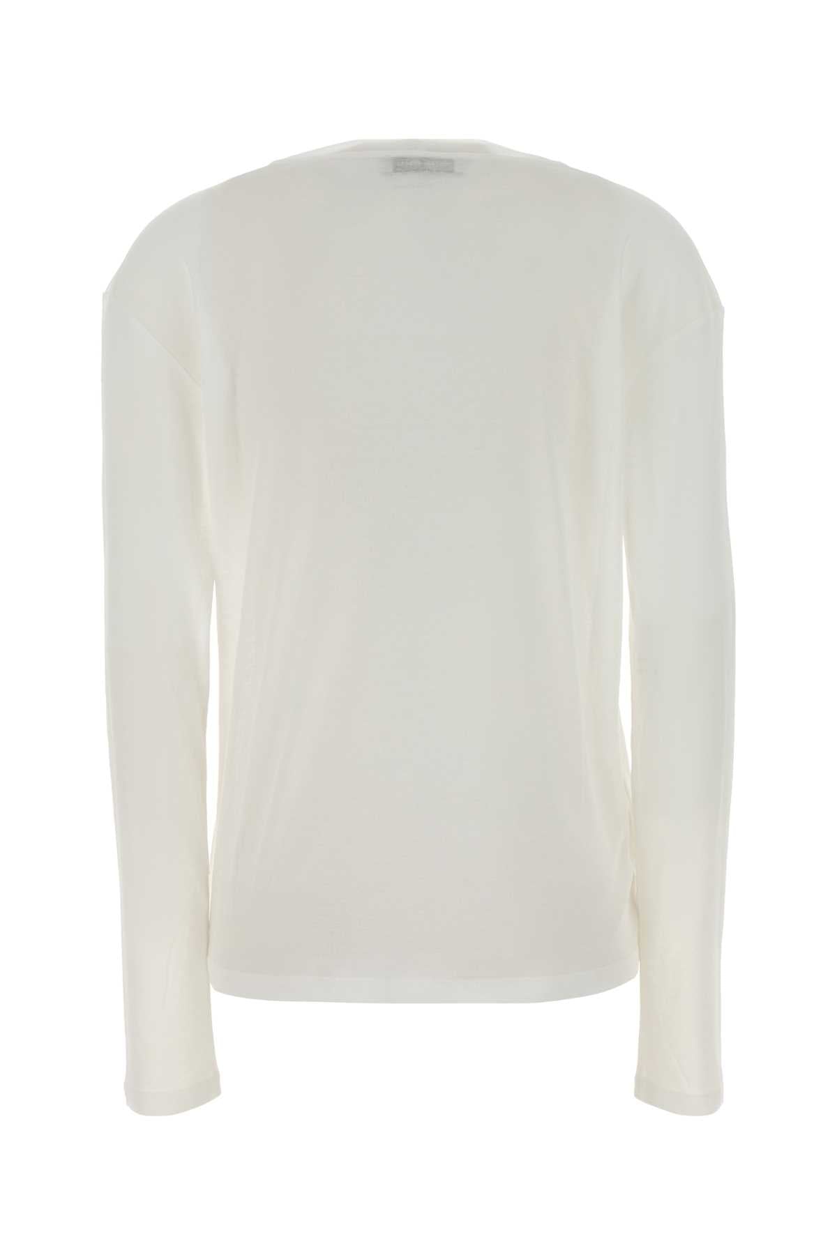 Miu Miu Women White Cotton T-Shirt MIU MIU