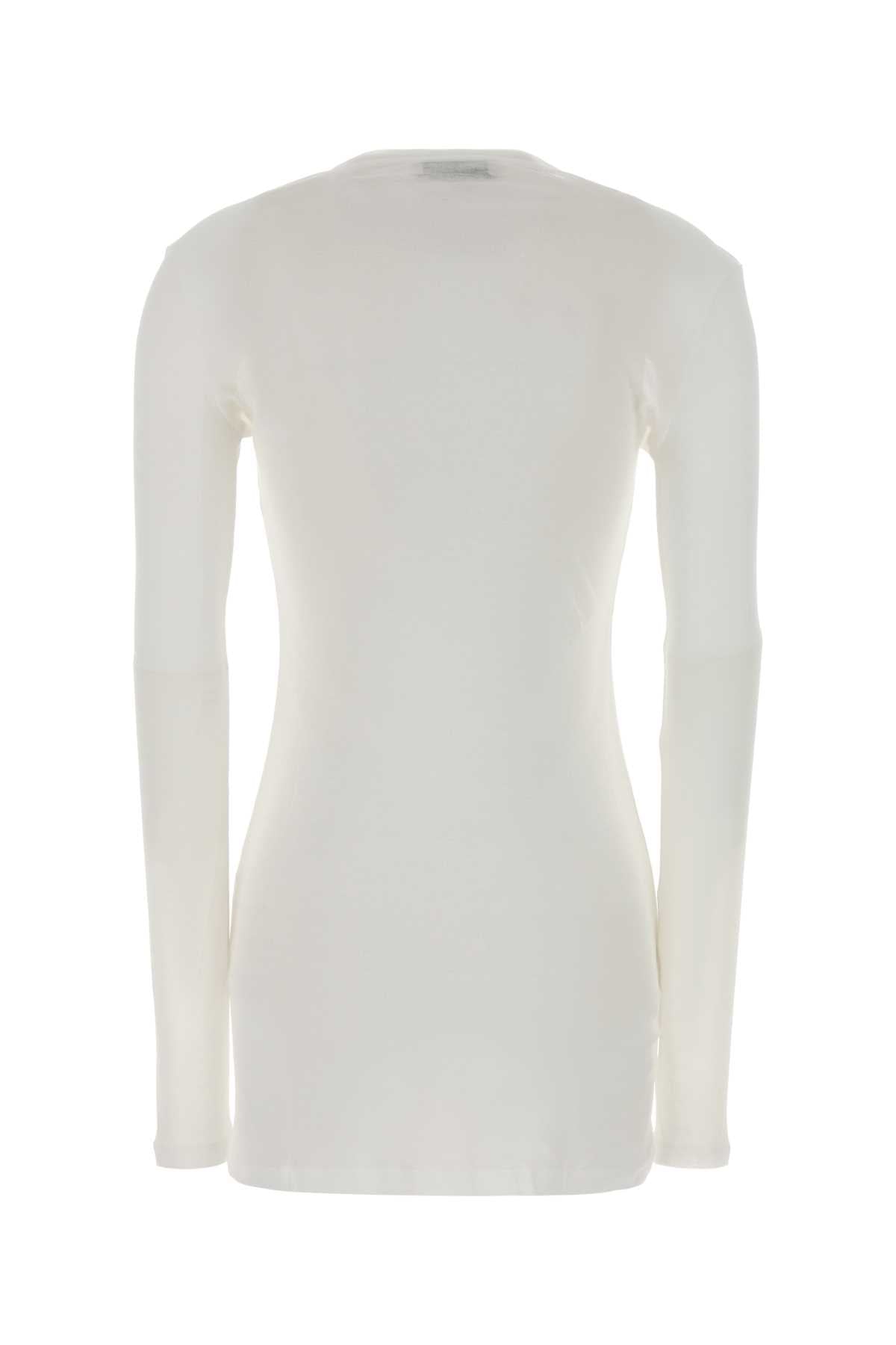 Miu Miu Women White Cotton Mini Dress MIU MIU