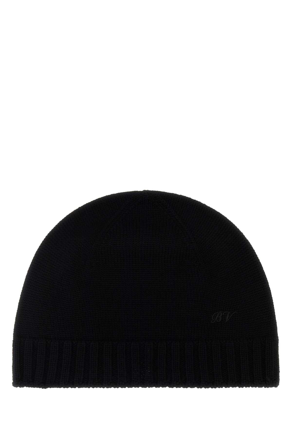 Bottega Veneta Men Black Wool Beanie Hat BOTTEGA VENETA