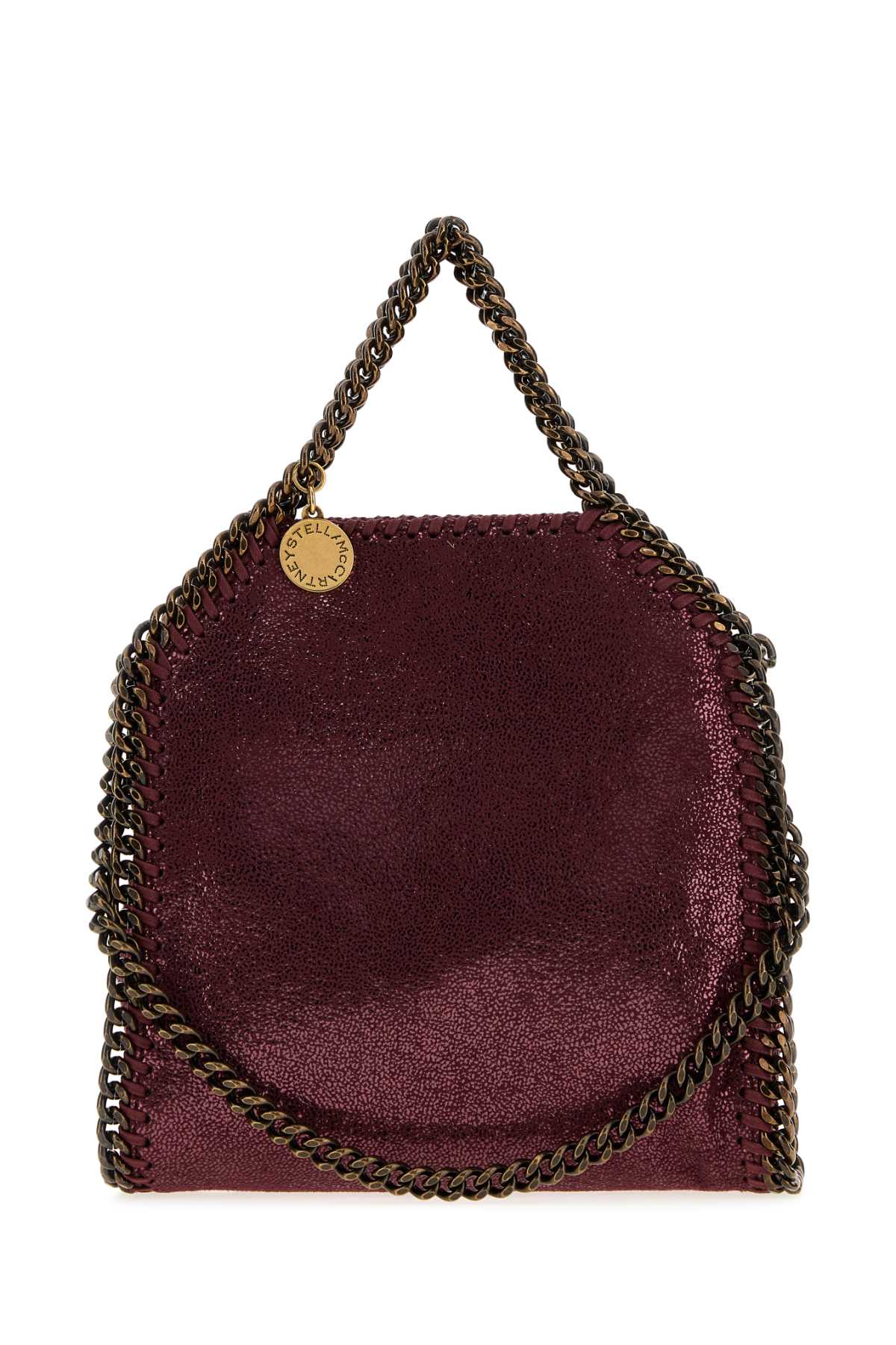 Stella Mccartney Women Burgundy Shaggy Deer Micro Falabella Handbag STELLA MCCARTNEY