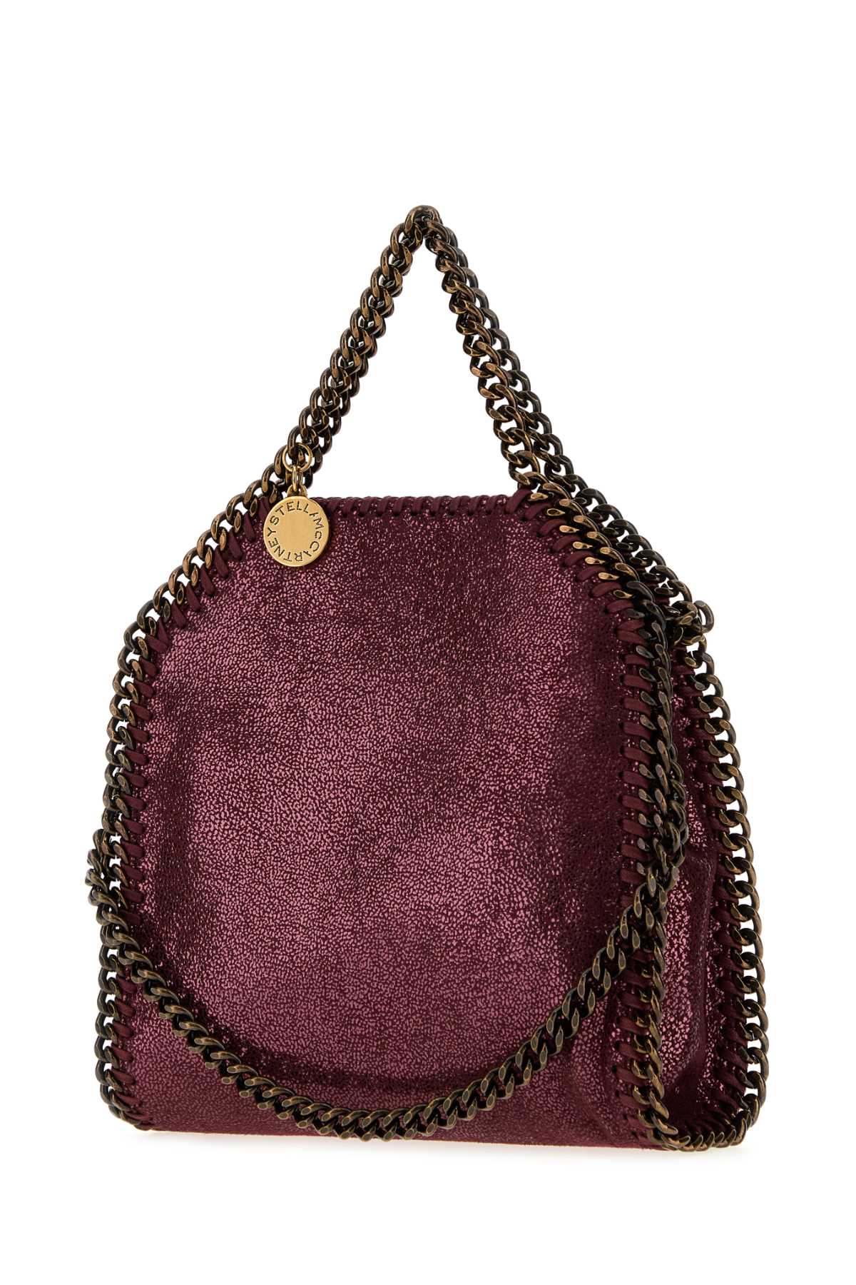 Stella Mccartney Women Burgundy Shaggy Deer Micro Falabella Handbag STELLA MCCARTNEY
