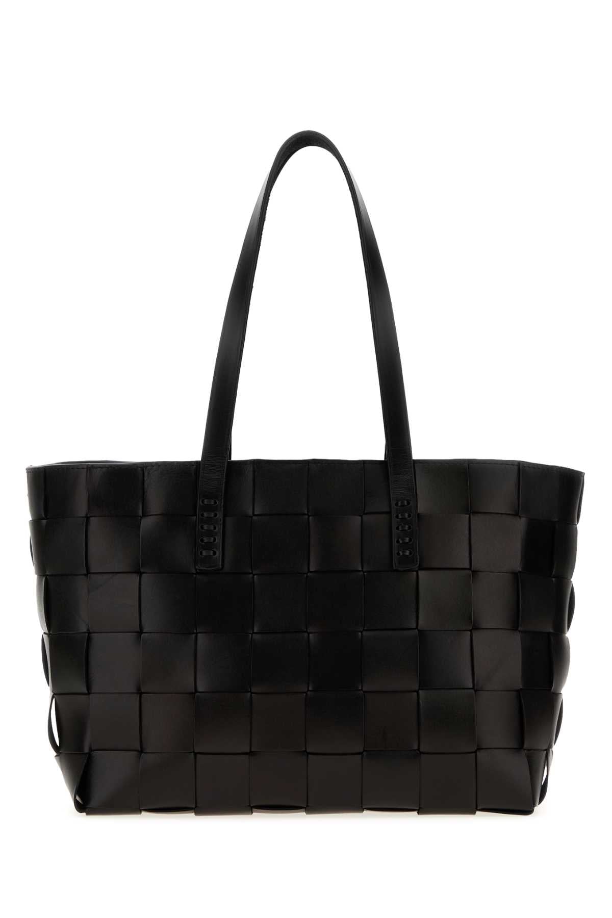 Dragon Diffusion Women Black Leather Japan Shopping Bag DRAGON DIFFUSION