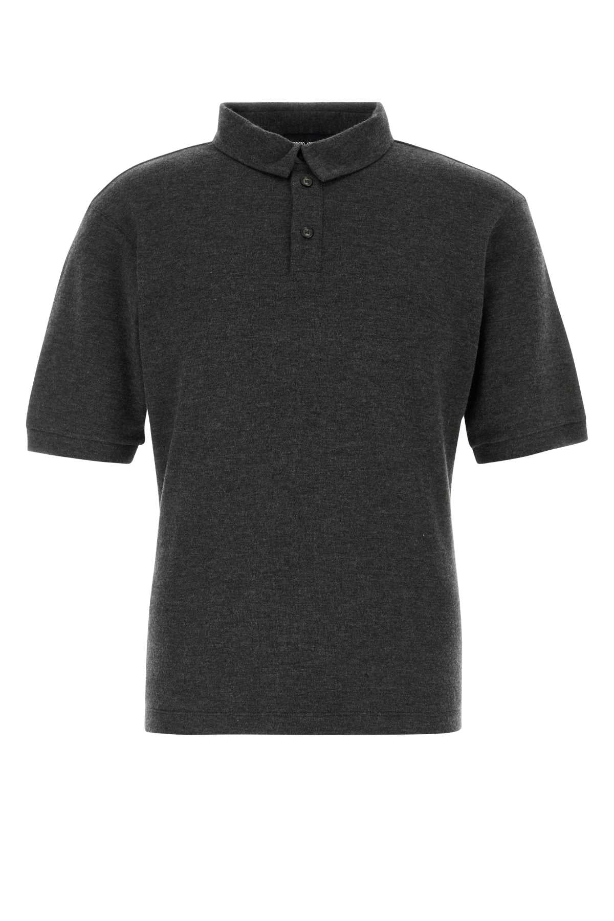 Giorgio Armani Men Graphite Cashmere Polo Shirt GIORGIO ARMANI