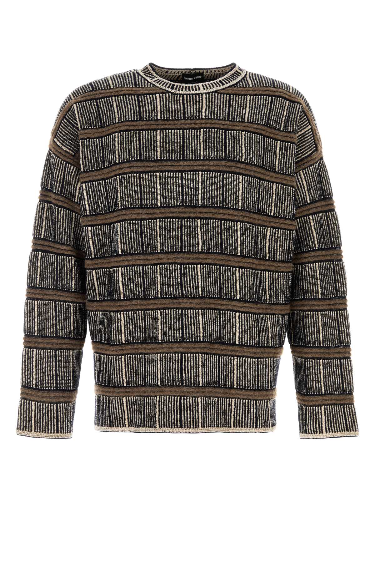 Giorgio Armani Men Embroidered Silk Blend Sweater GIORGIO ARMANI