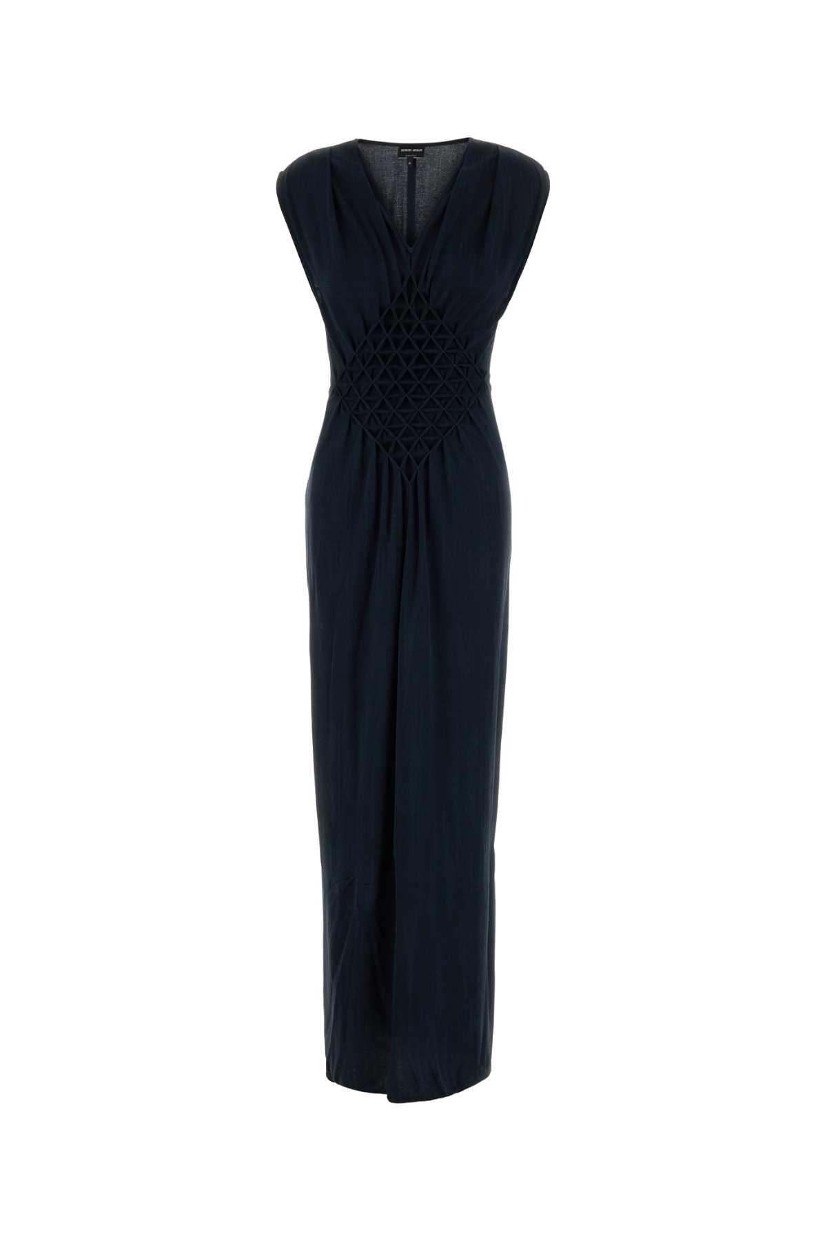 Giorgio Armani Women Navy Blue Knit Dress GIORGIO ARMANI