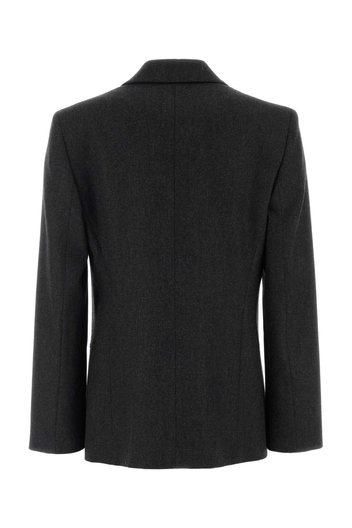 Giorgio Armani Women Charcoal Stretch Wool Blend Blazer GIORGIO ARMANI