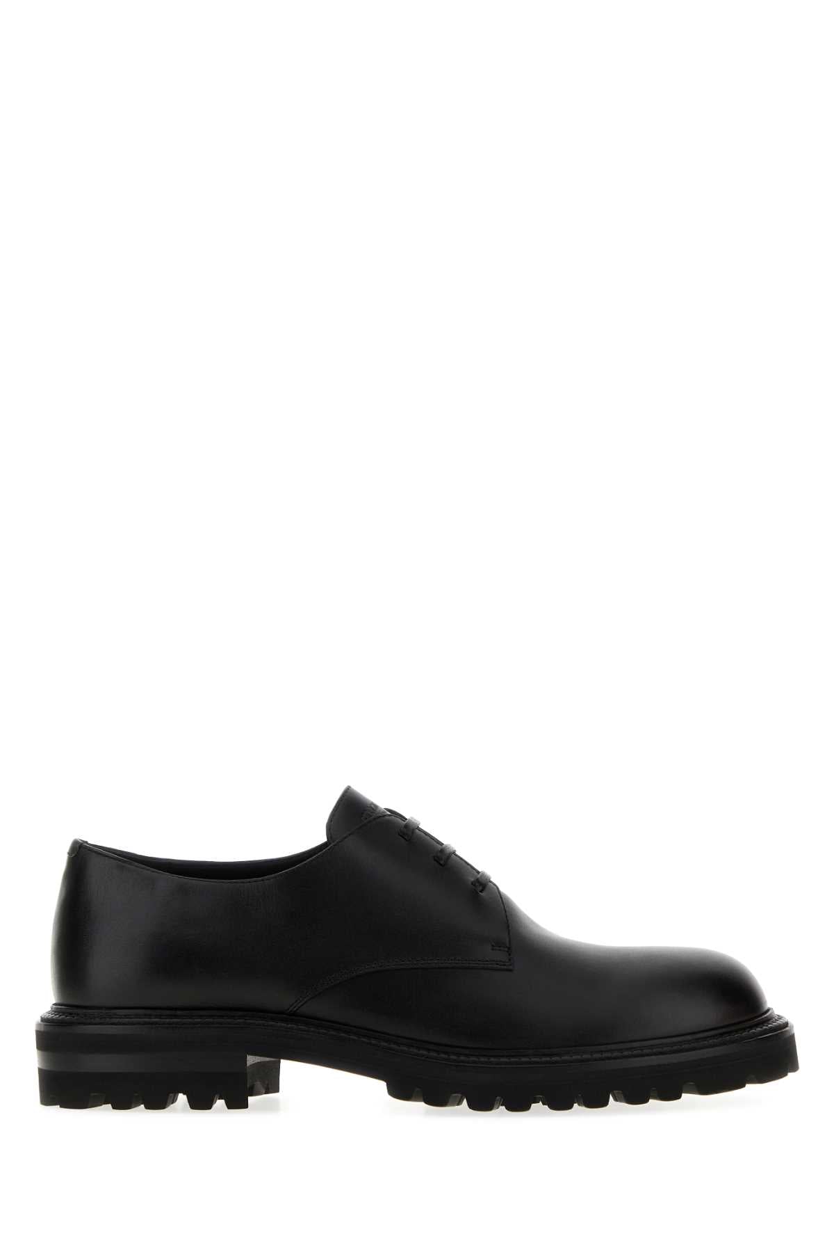 Giorgio Armani Men Black Leather Lace-Up Shoes GIORGIO ARMANI