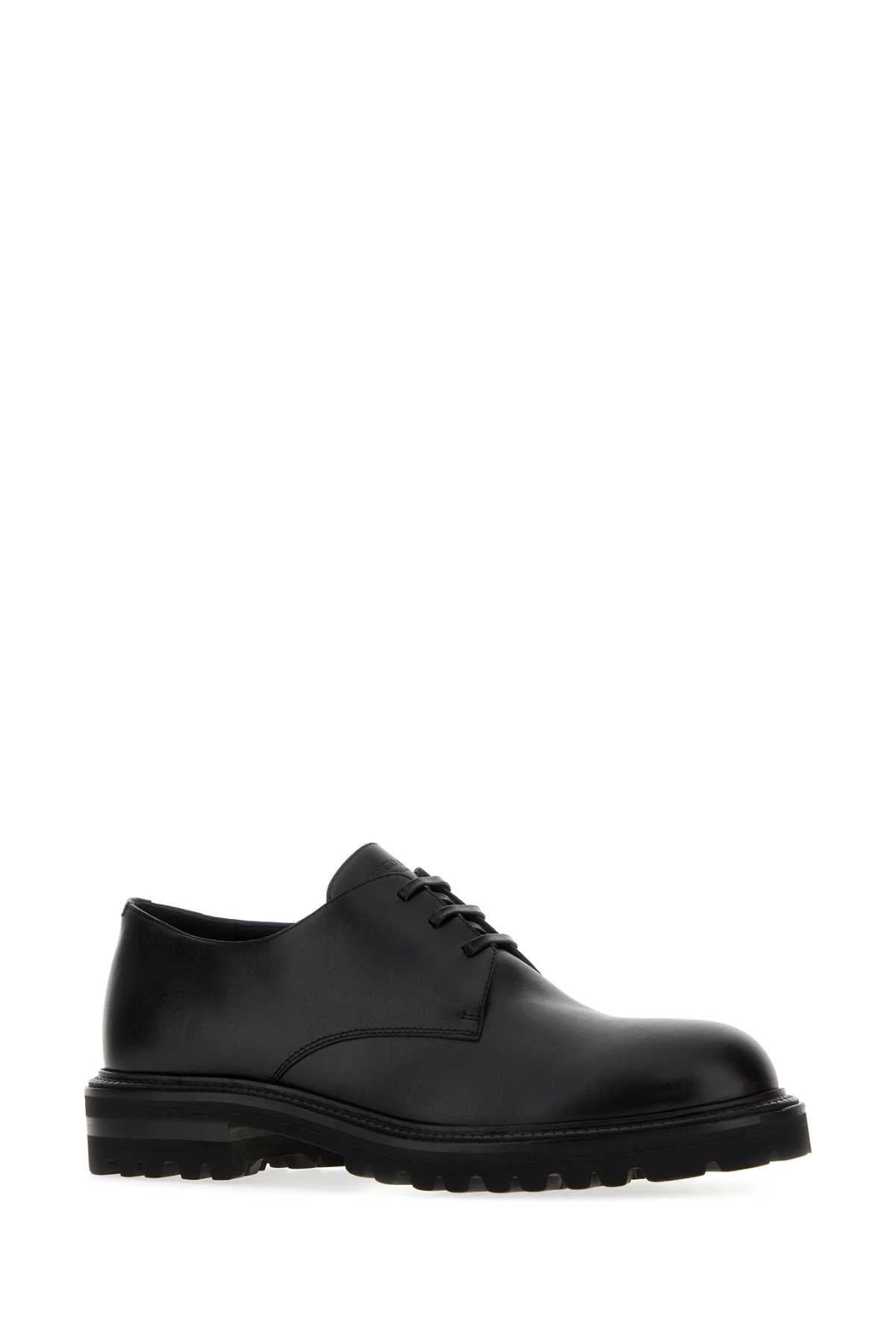 Giorgio Armani Men Black Leather Lace-Up Shoes GIORGIO ARMANI
