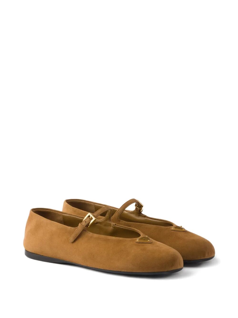Prada Women Round Toe Suede Ballerinas PRADA