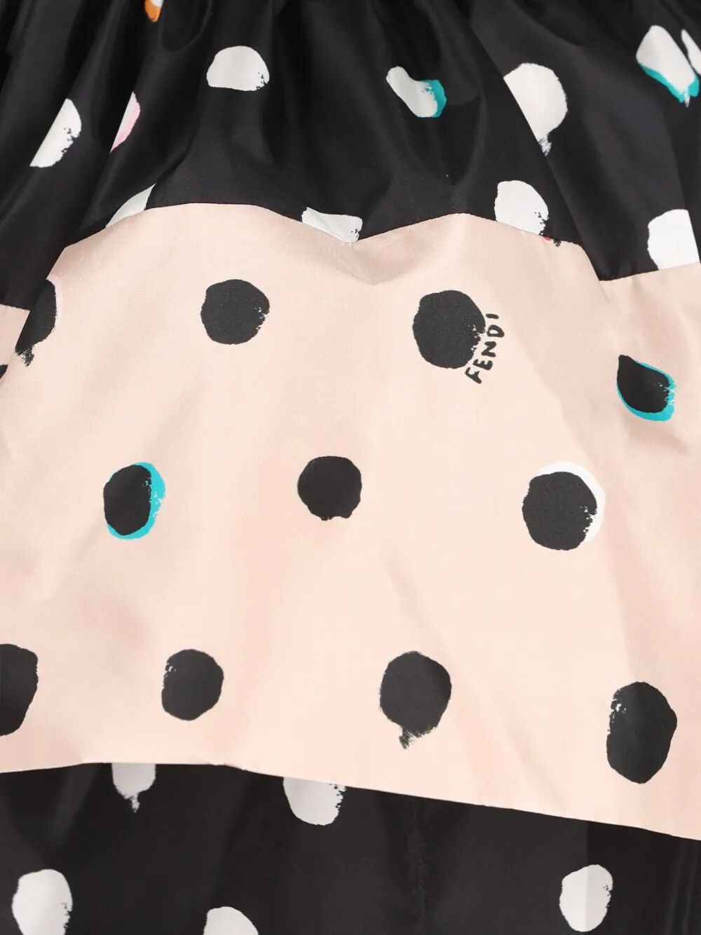 Fendi Women Falena Dots-Print Taffeta Bustier Dress FENDI
