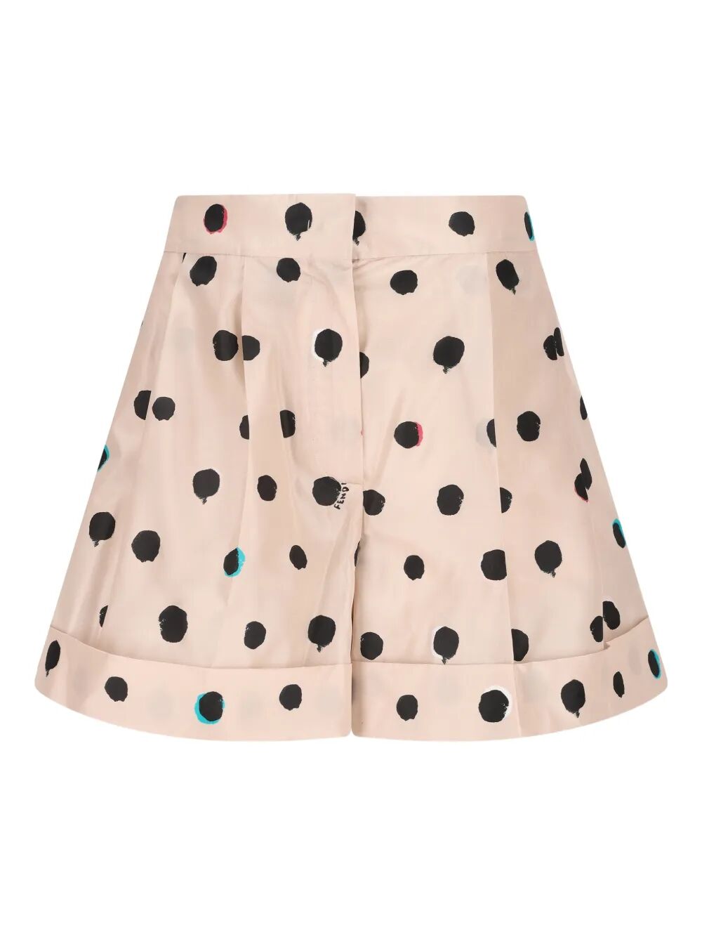 Fendi Women Falena Dots-Print Taffeta Flared Shorts FENDI