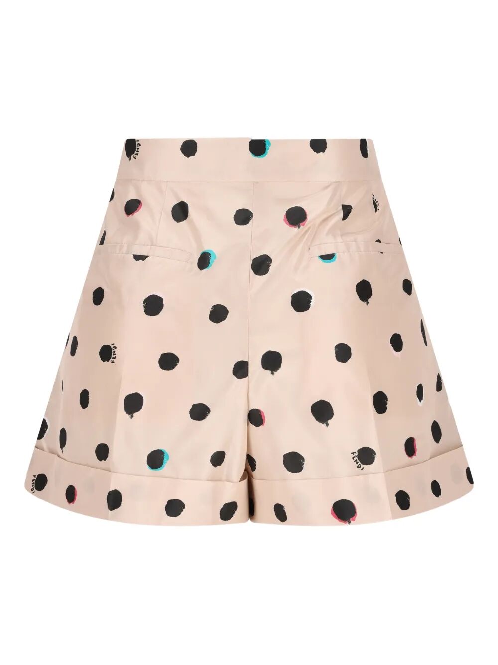 Fendi Women Falena Dots-Print Taffeta Flared Shorts FENDI