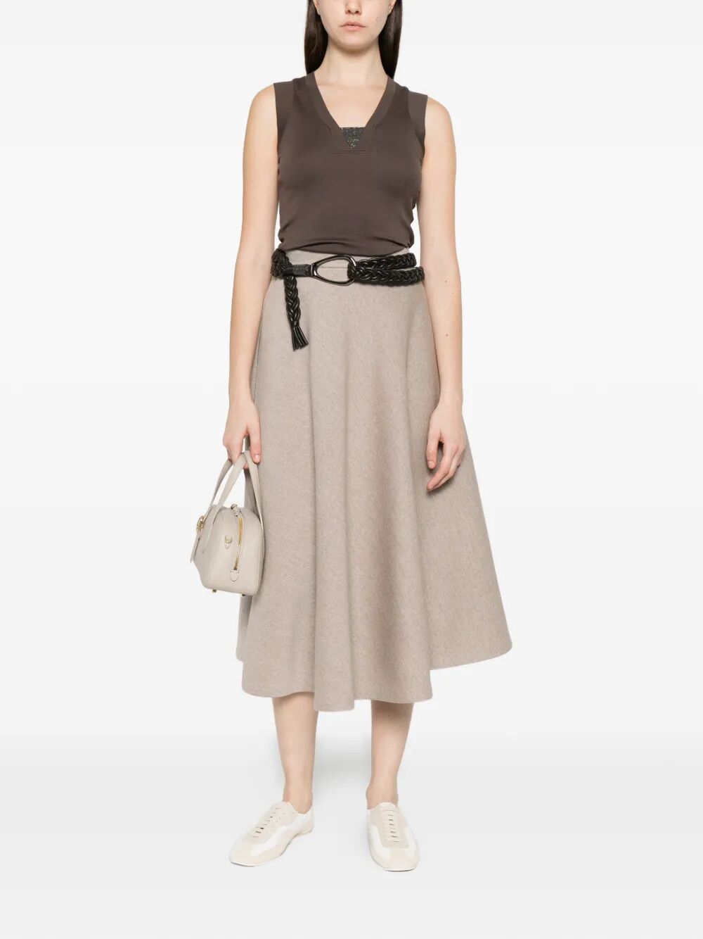Brunello Cucinelli Women Stretch Cotton Jersey Tank Top With Precious Faux-Layering BRUNELLO CUCINELLI