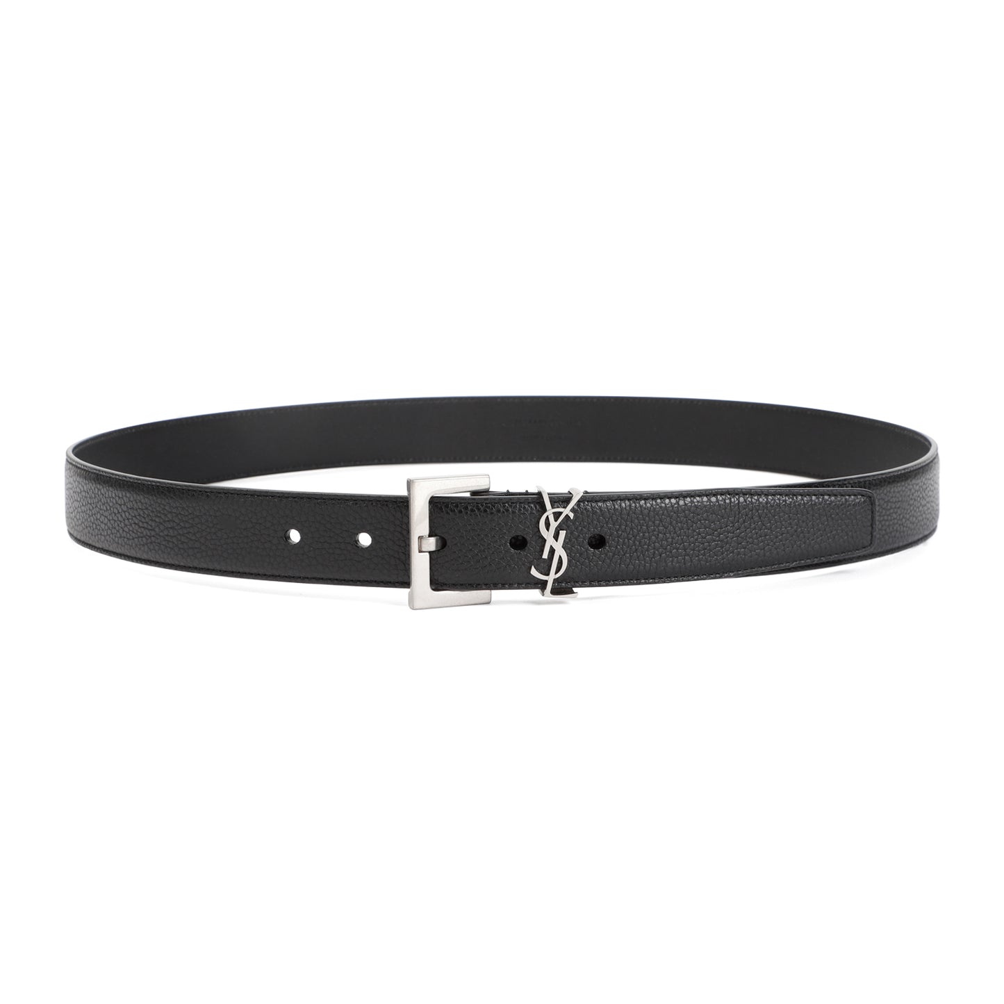 Saint Laurent Grained Calf Leather Belt Men SAINT LAURENT