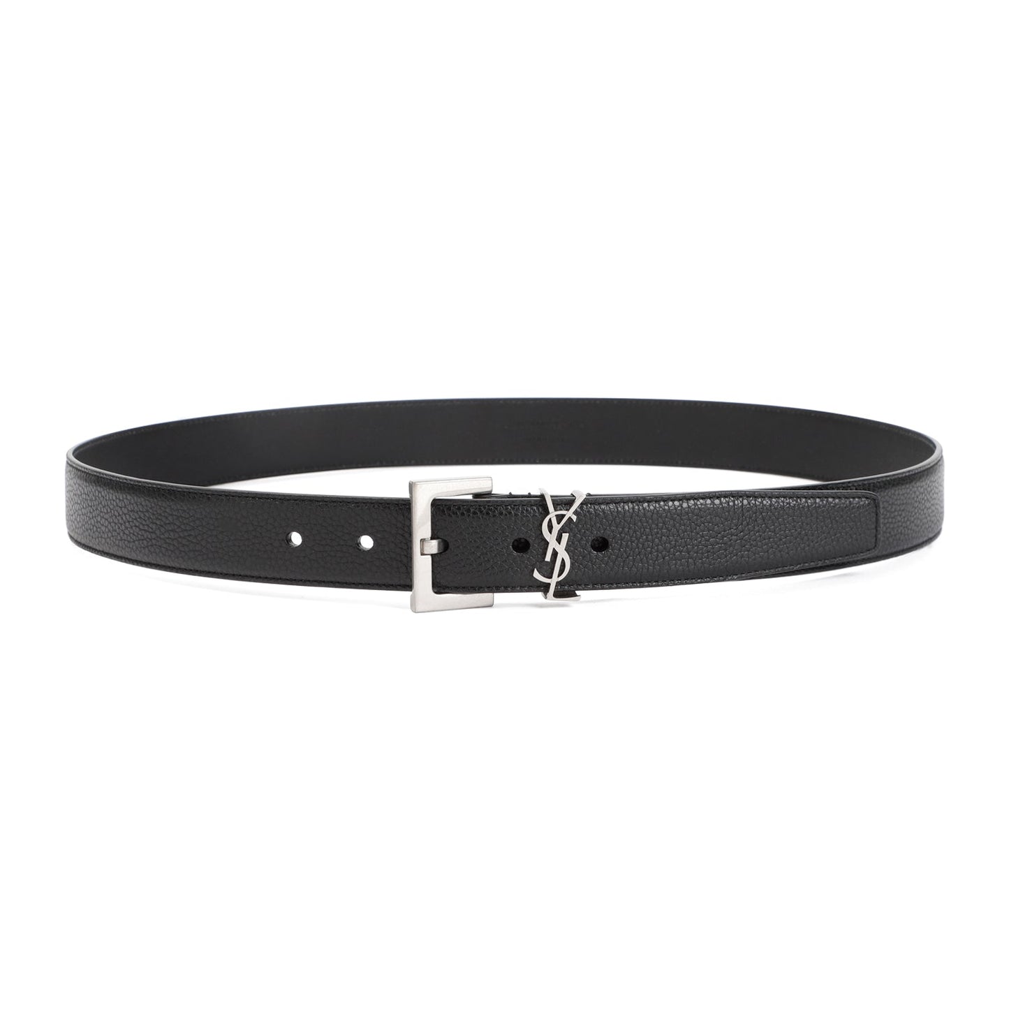 Saint Laurent Grained Calf Leather Belt Men SAINT LAURENT