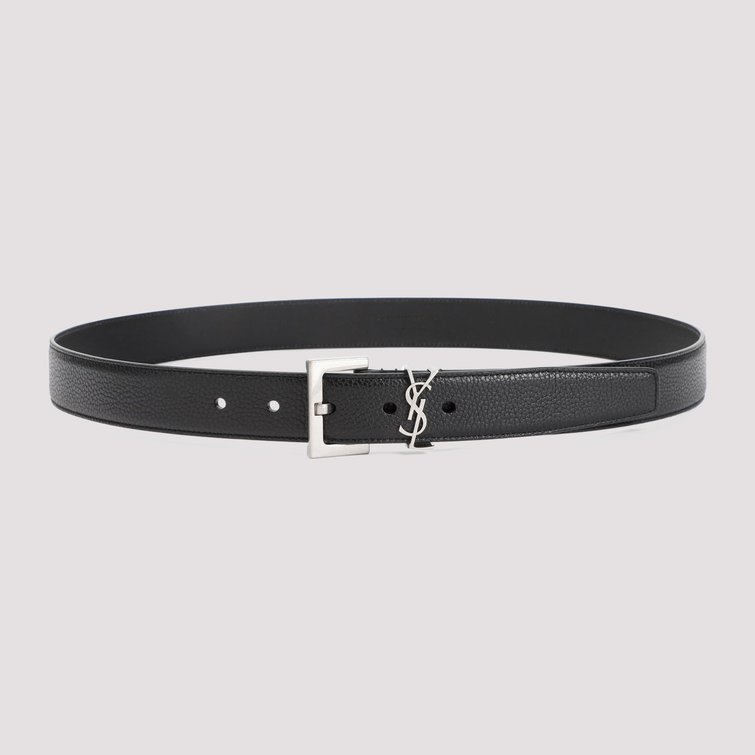 Saint Laurent Grained Calf Leather Belt Men SAINT LAURENT