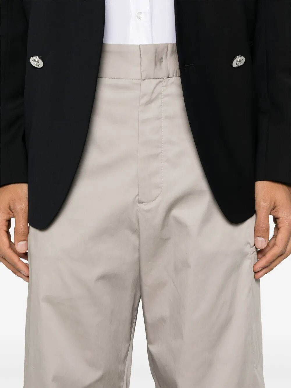 Fendi Men Straight-Cut Cargo Cotton Trousers FENDI