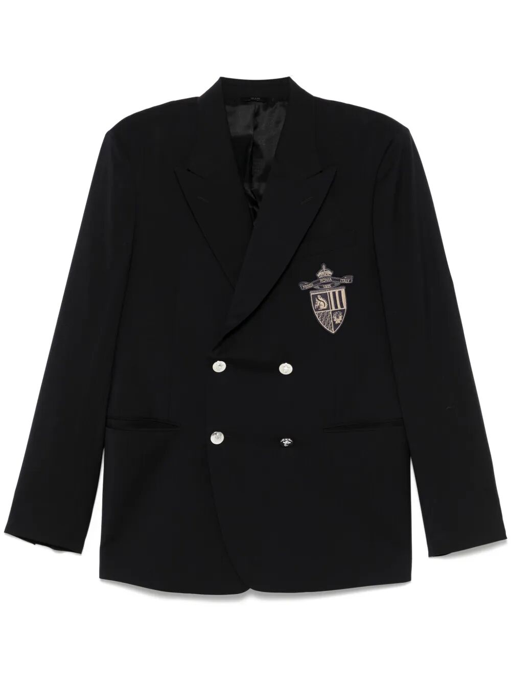 Fendi Men Straight-Cut Double Breasted Wool Jacket FENDI