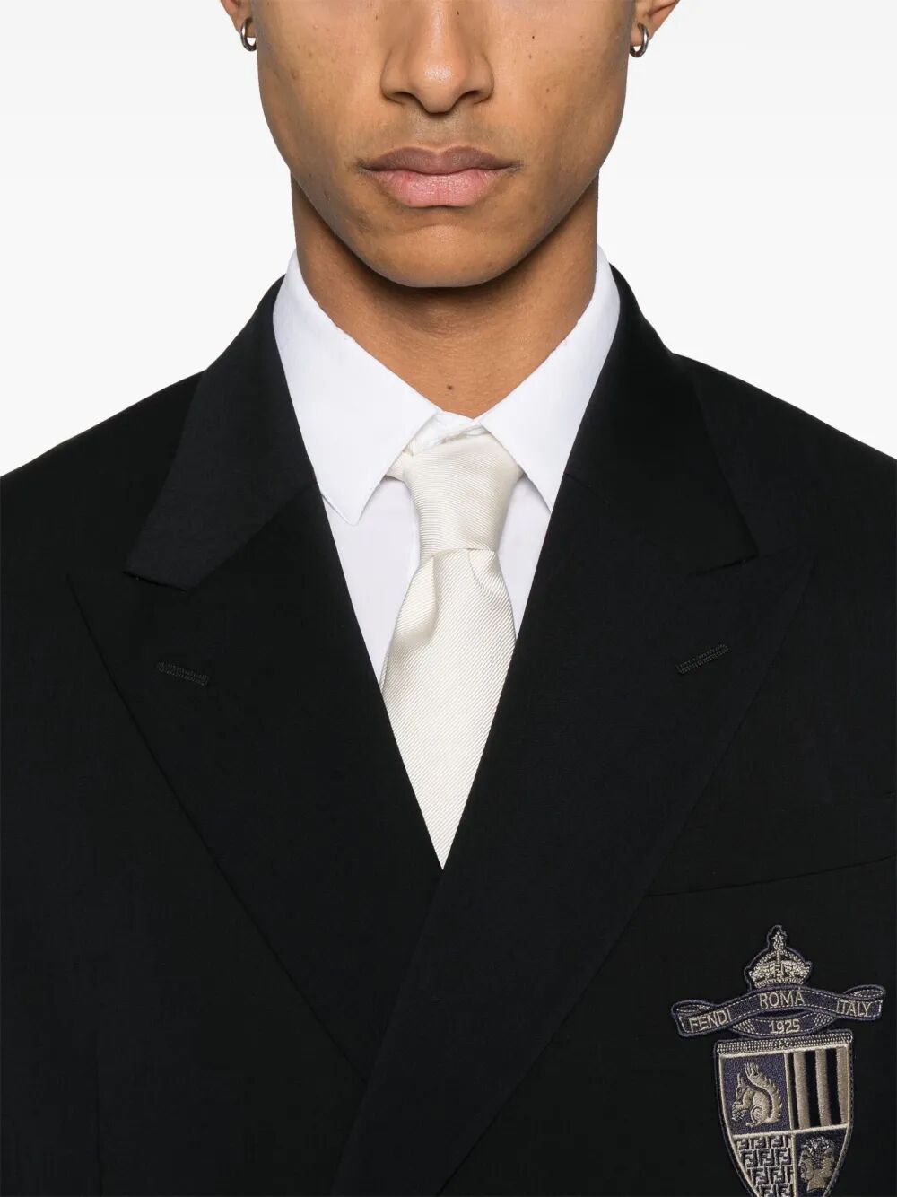Fendi Men Straight-Cut Double Breasted Wool Jacket FENDI