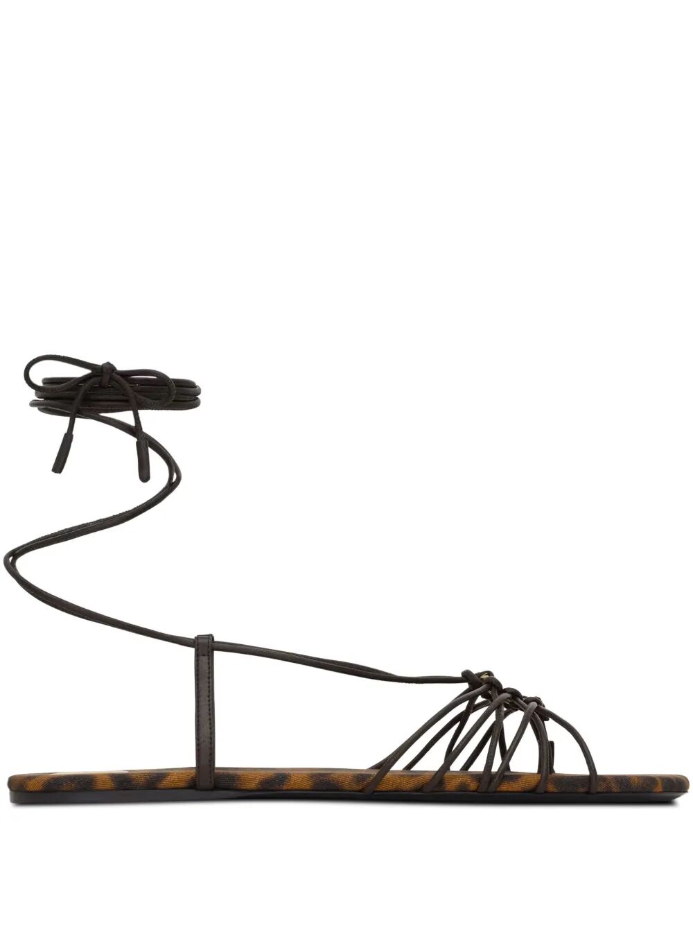 Saint Laurent Women Ankle Strap Babylone Flat Sandals SAINT LAURENT