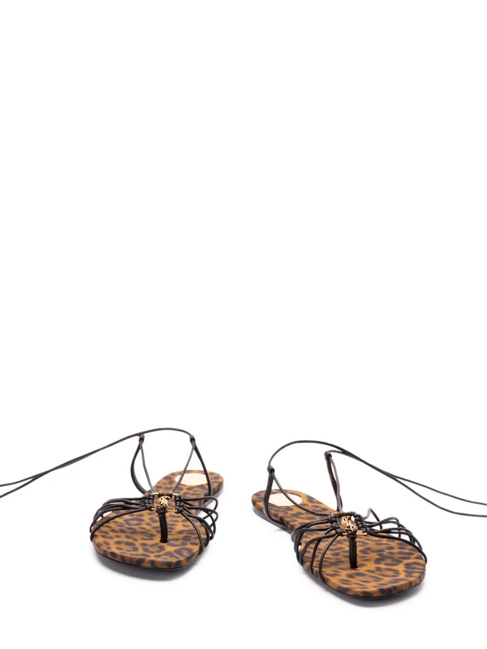Saint Laurent Women Ankle Strap Babylone Flat Sandals SAINT LAURENT