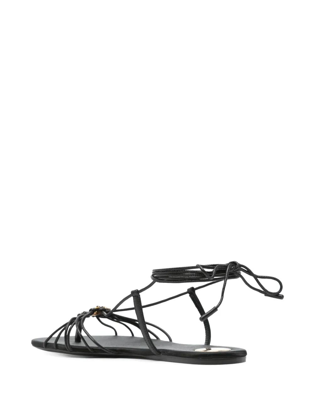 Saint Laurent Women Ankle Strap Babylone Flat Sandals SAINT LAURENT