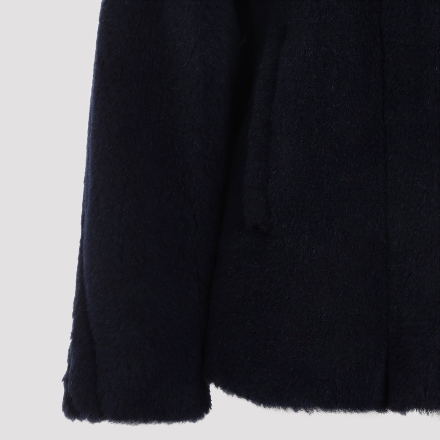 Max Mara Fuggito Short Blue Teddy Coat Women MAX MARA