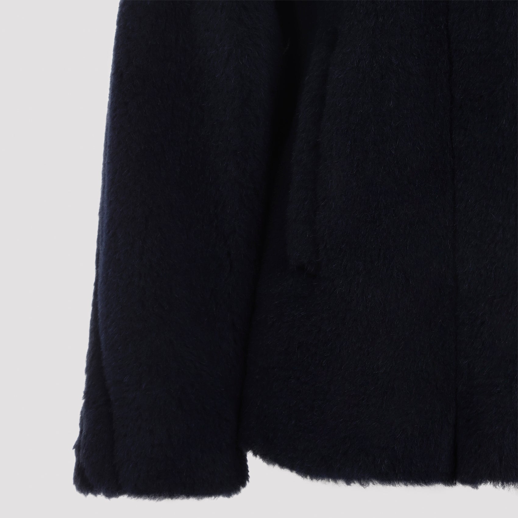 Max Mara Fuggito Short Blue Teddy Coat Women MAX MARA