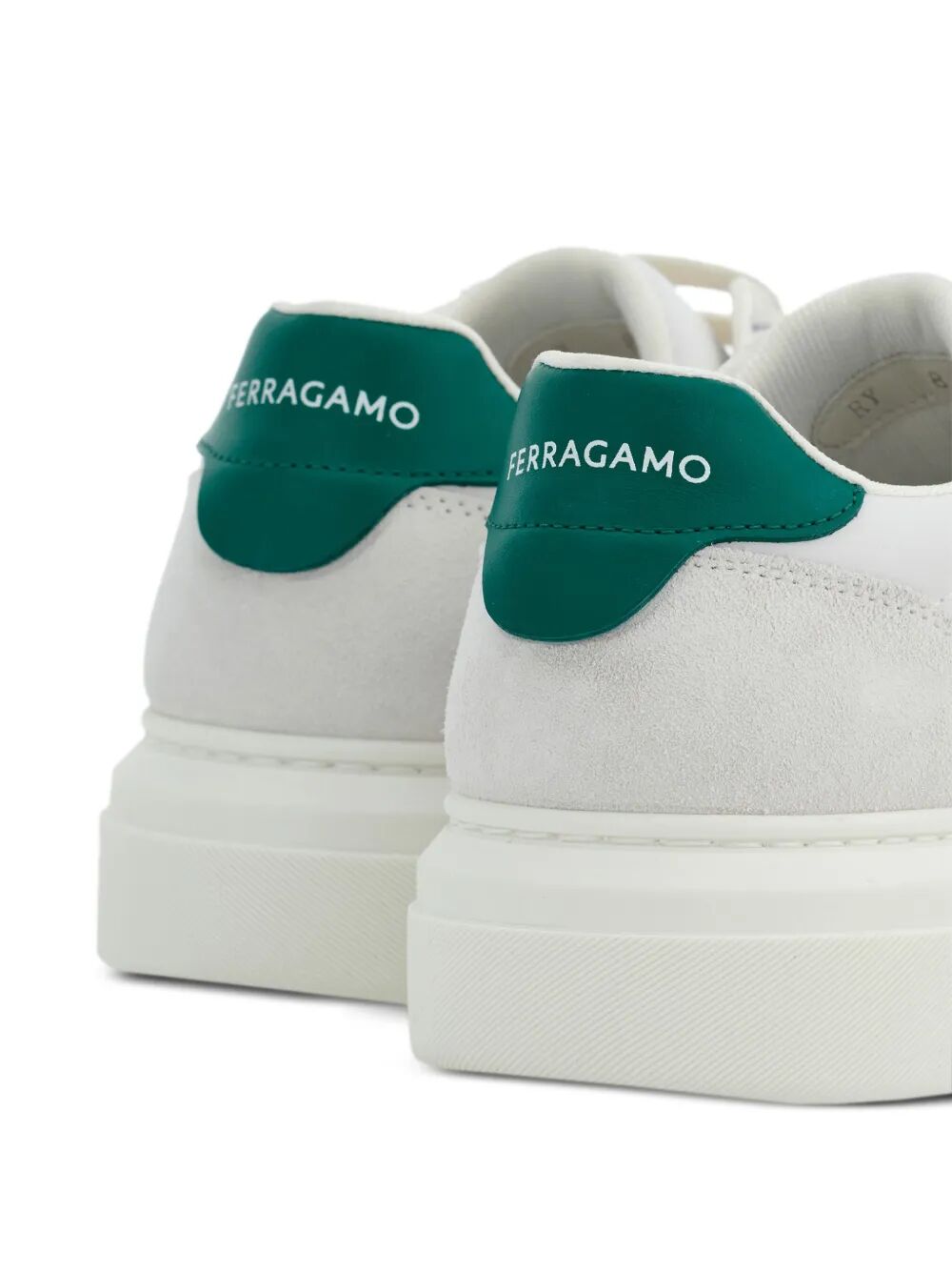 Ferragamo Men Cassina Leather Sneakers With Gancini Patch FERRAGAMO