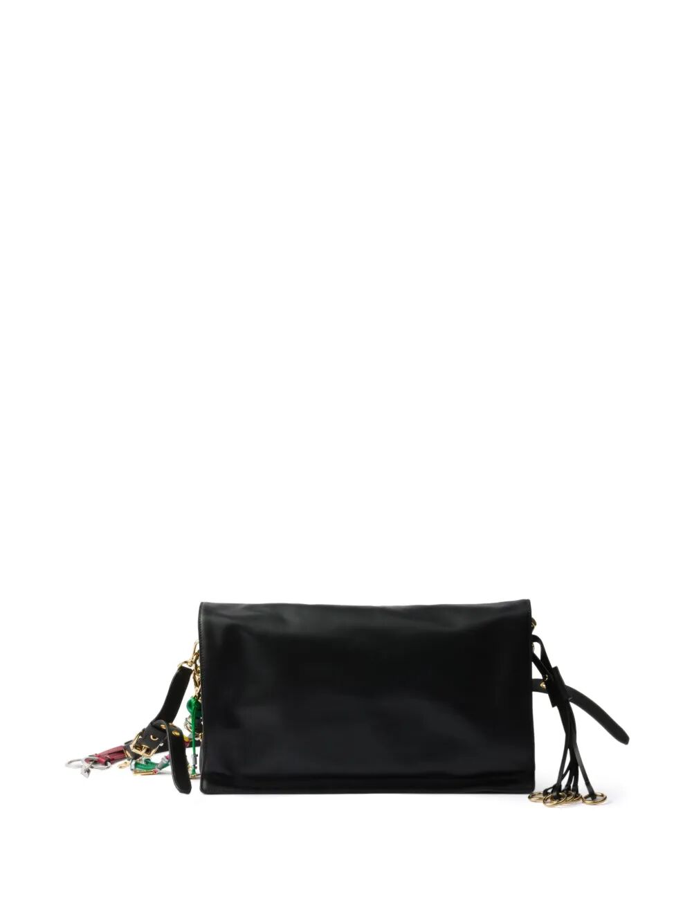 Prada Women Prada Soft Sound Large Leather Shoulder Bag With Charms PRADA