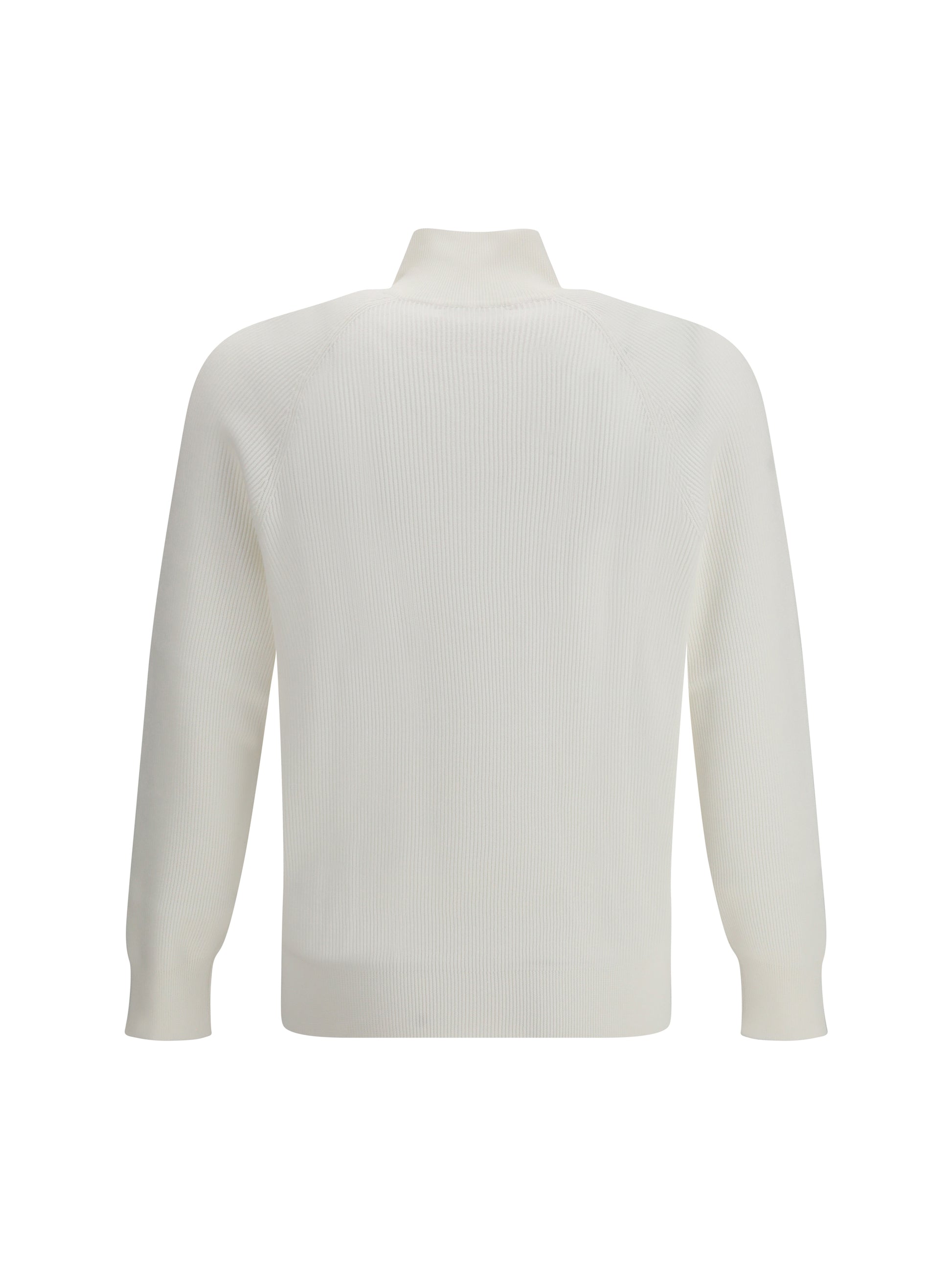 Brunello Cucinelli Men Cotton Sweater With A High Neckline BRUNELLO CUCINELLI