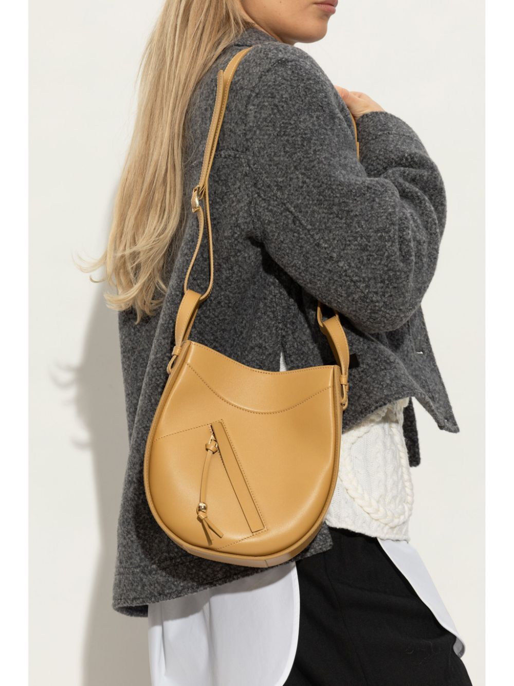 Loewe Women Hammock Slice Bag In Shiny Calfskin LOEWE