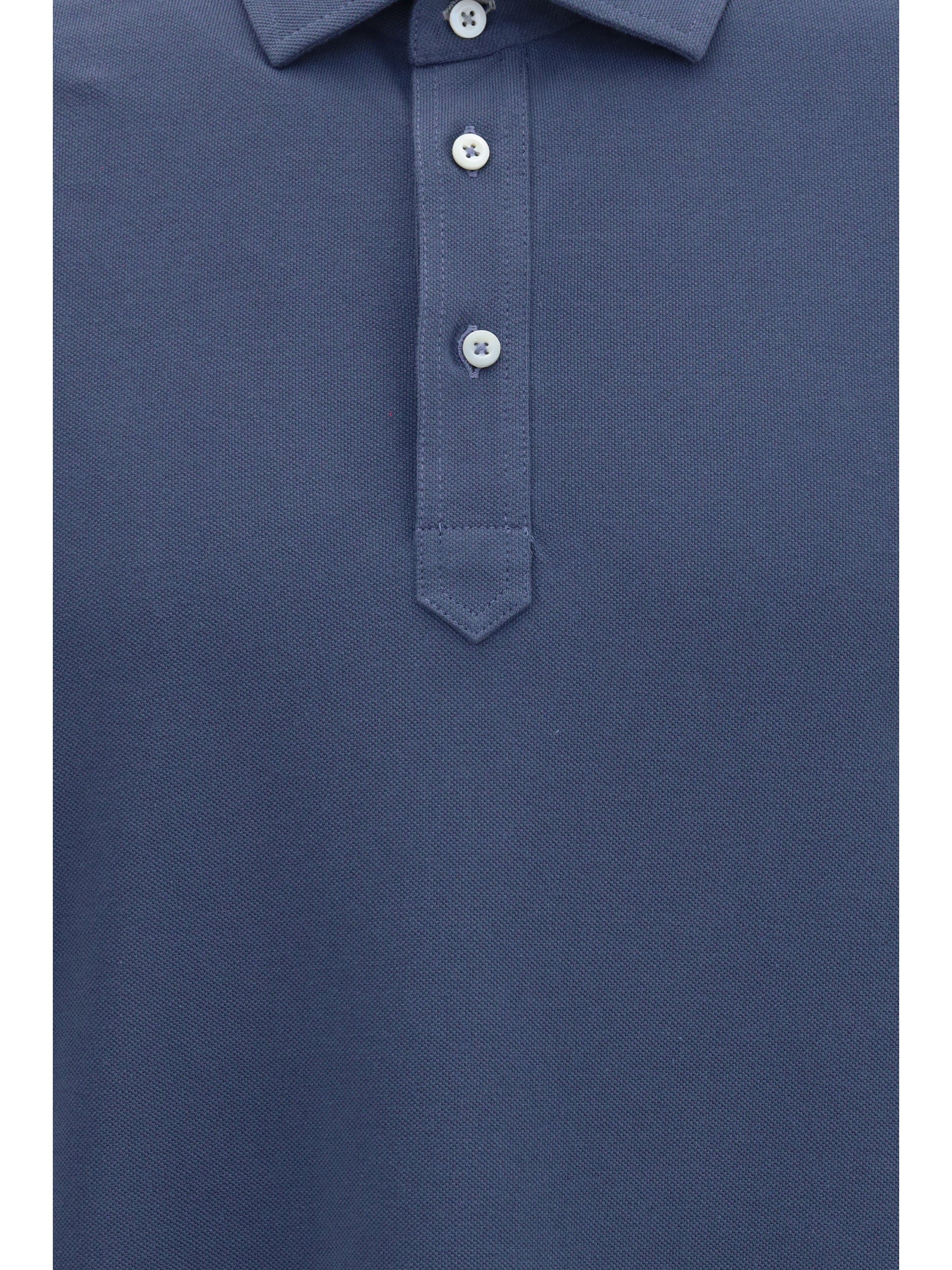 Brunello Cucinelli Men Short-Sleeve Cotton Polo Shirt BRUNELLO CUCINELLI