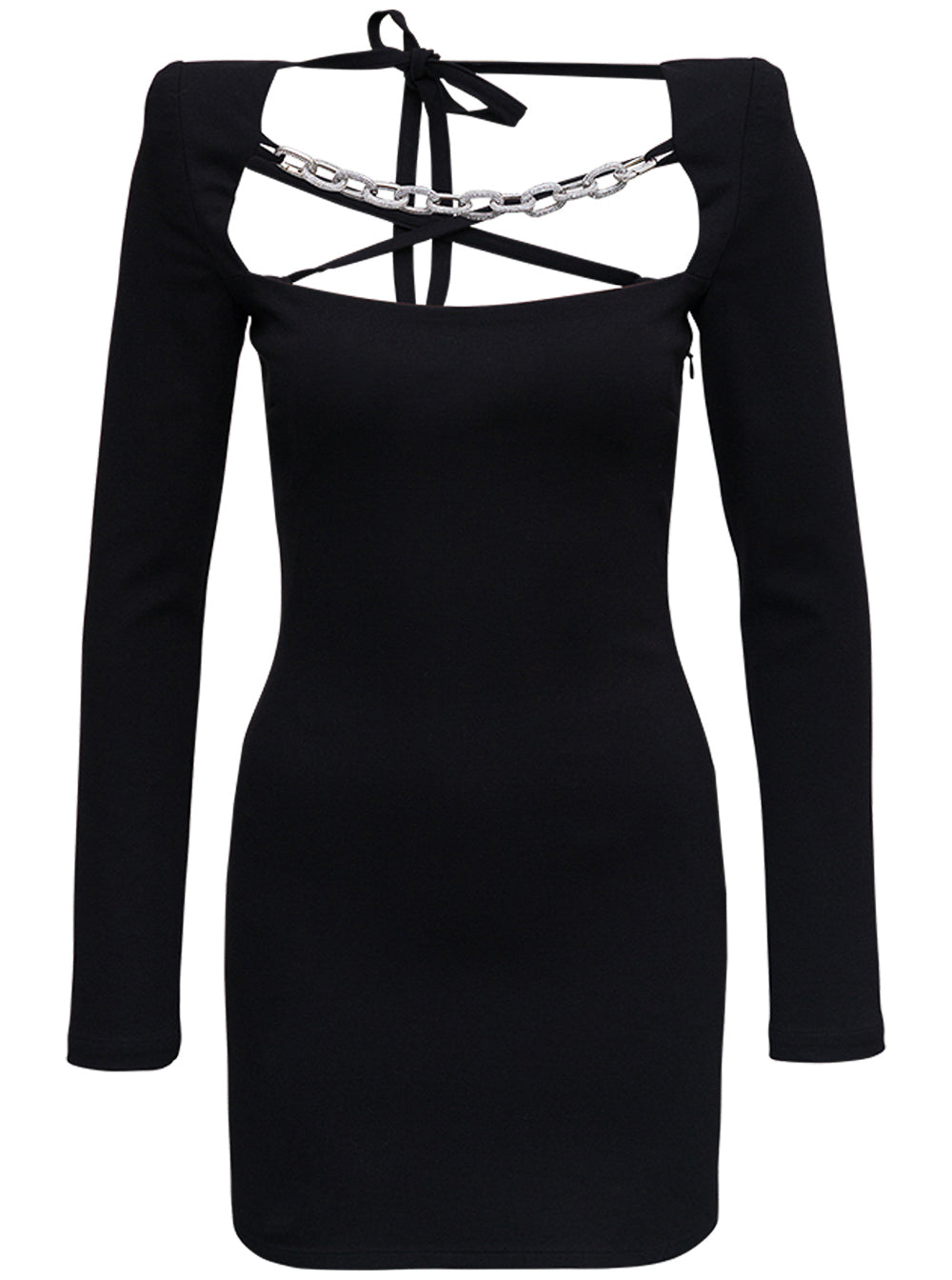 Giuseppe Di Morabito Women Black Jersey Dress With Chain Detail GIUSEPPE DI MORABITO