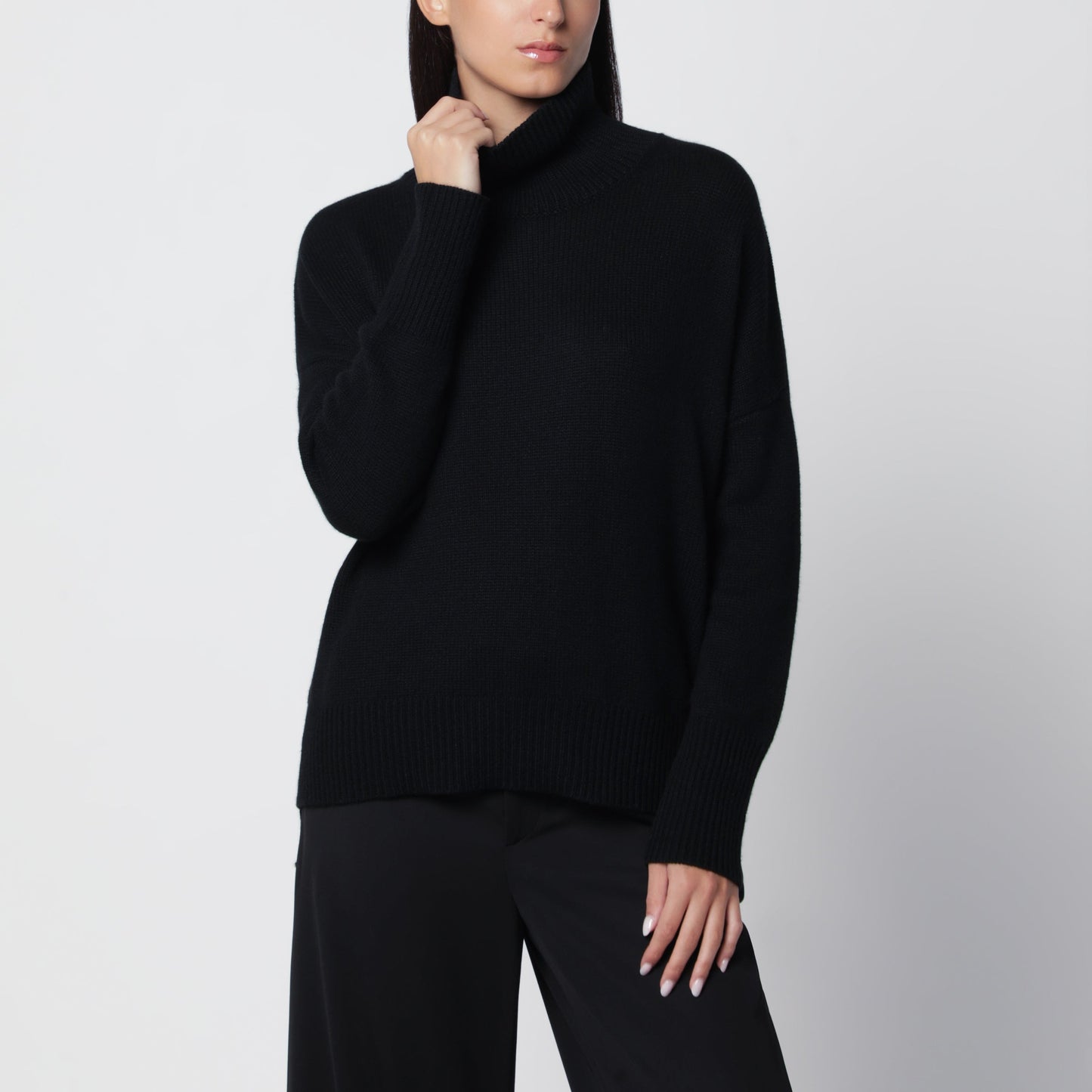 Lisa Yang Heidi Turtleneck Sweater In Black Cashmere Women LISA YANG