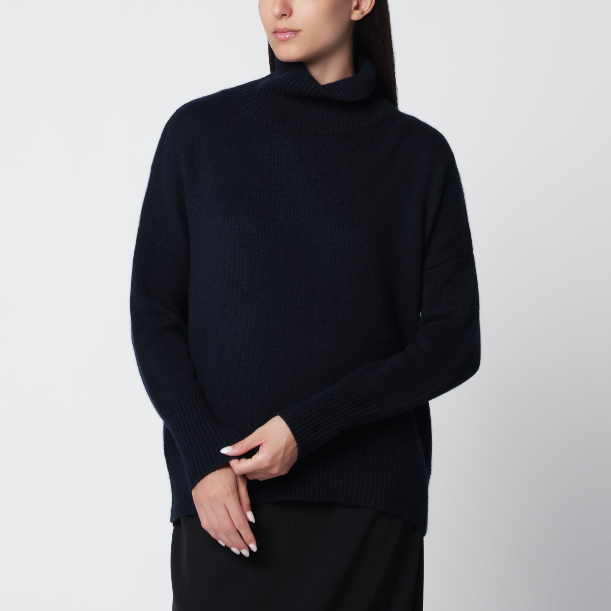 Lisa Yang Heidi Turtleneck Sweater In Navy Cashmere Women LISA YANG