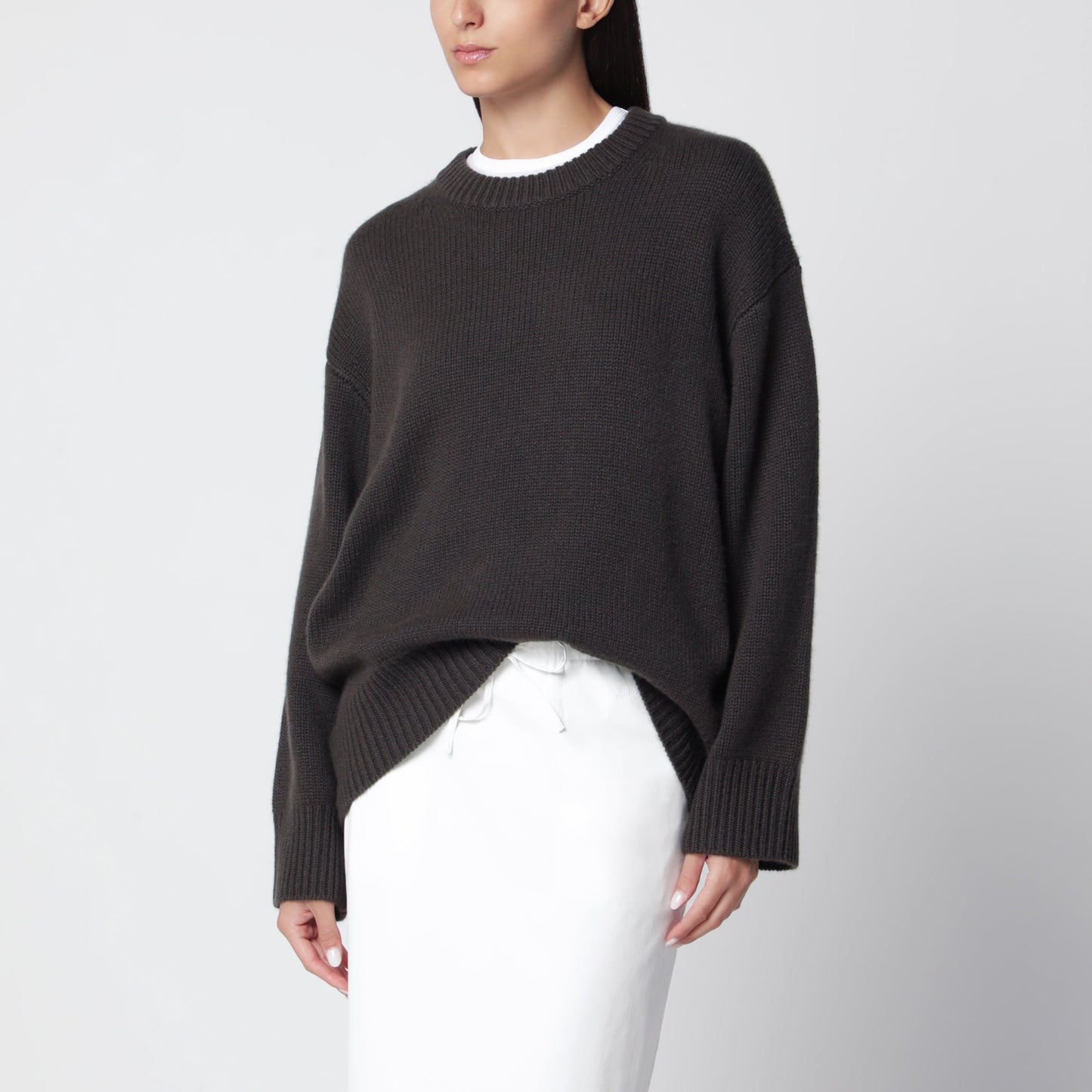 Lisa Yang Crewneck Sweater Noor In Dark Fern Cashmere Women LISA YANG