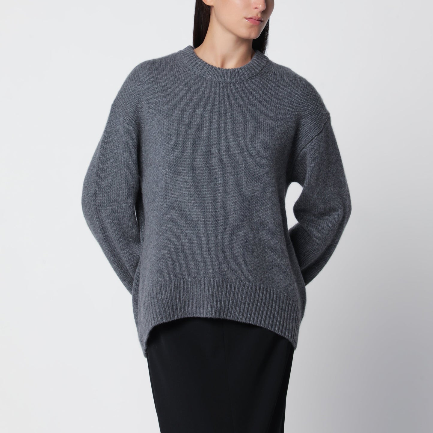 Lisa Yang Noor Crewneck Sweater In Graphite Cashmere Women LISA YANG