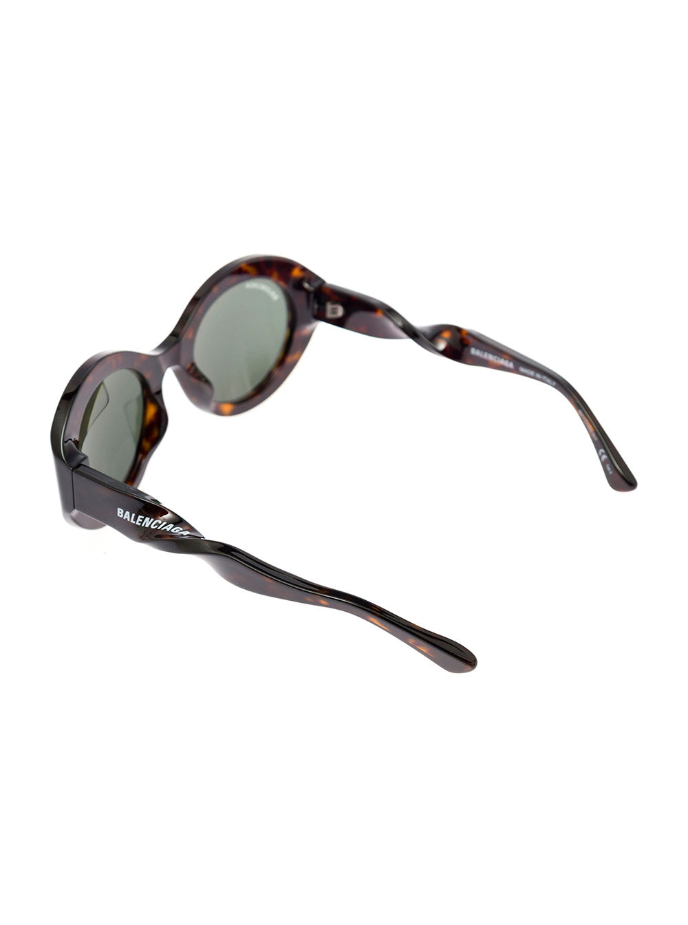 Balenciaga Women Balenciaga Woman's Twist Round Brown Acetate Sunglasses BALENCIAGA