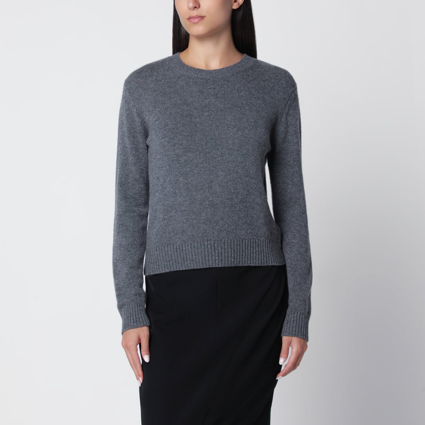 Lisa Yang Mable Crew-Neck Sweater In Graphite Cashmere Women LISA YANG