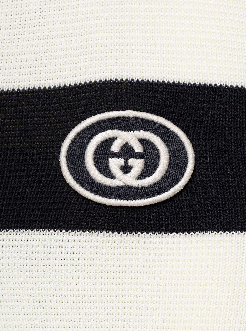 Gucci Men Striped Black And White Knit Polo With Detachable Sleeves In Cotton Man GUCCI