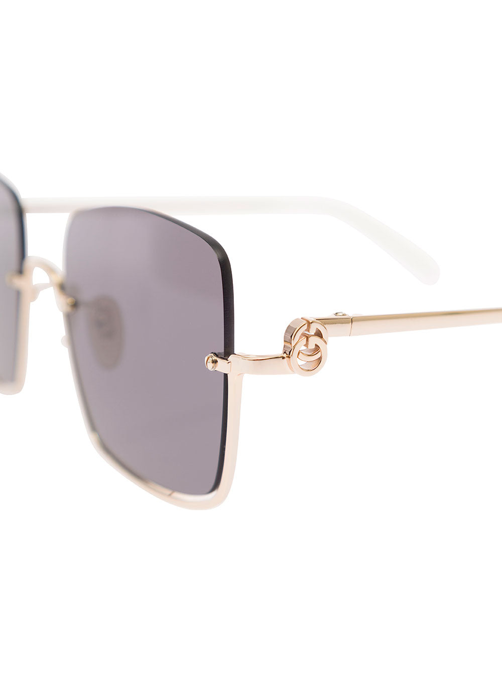 Gucci Women 'Gg1279s' Gold-Colored Sunglasses With Thin Temples And Intrelocking G Detail In Metal Woman GUCCI