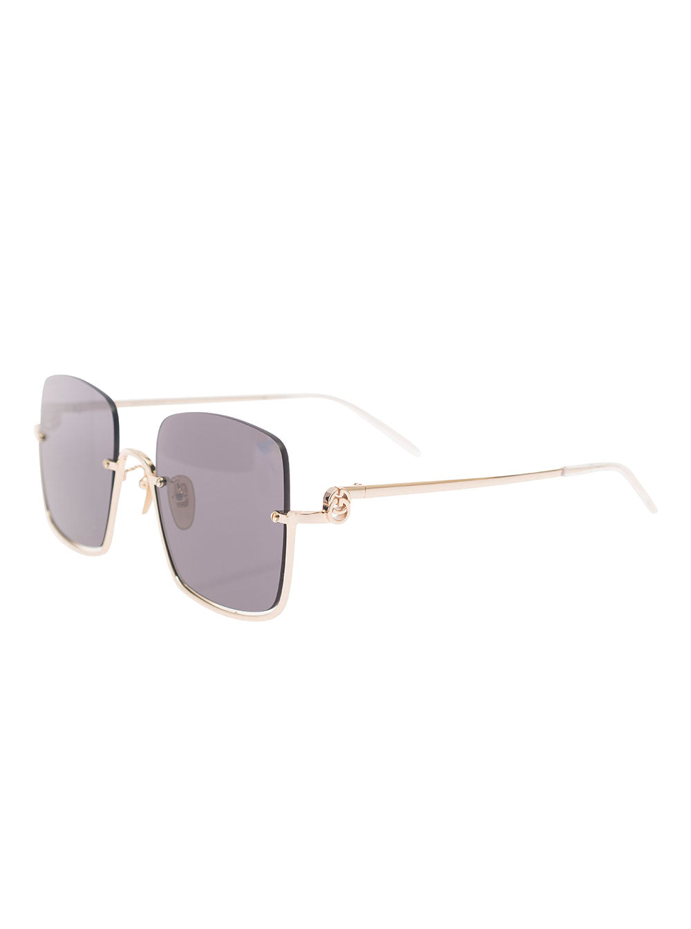 Gucci Women 'Gg1279s' Gold-Colored Sunglasses With Thin Temples And Intrelocking G Detail In Metal Woman GUCCI