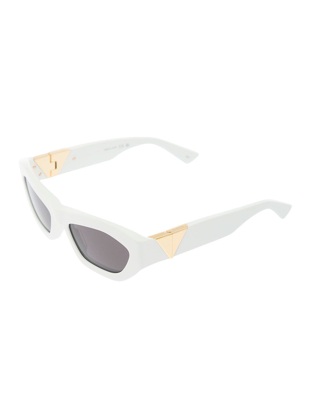Bottega Veneta Women White Sunglasses In Recycled Acetate Woman BOTTEGA VENETA