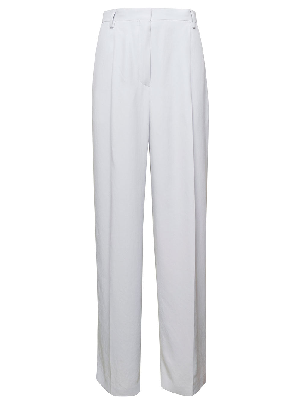 Dries Van Noten Women White Pants With Pressed Crease In Acetate Woman DRIES VAN NOTEN