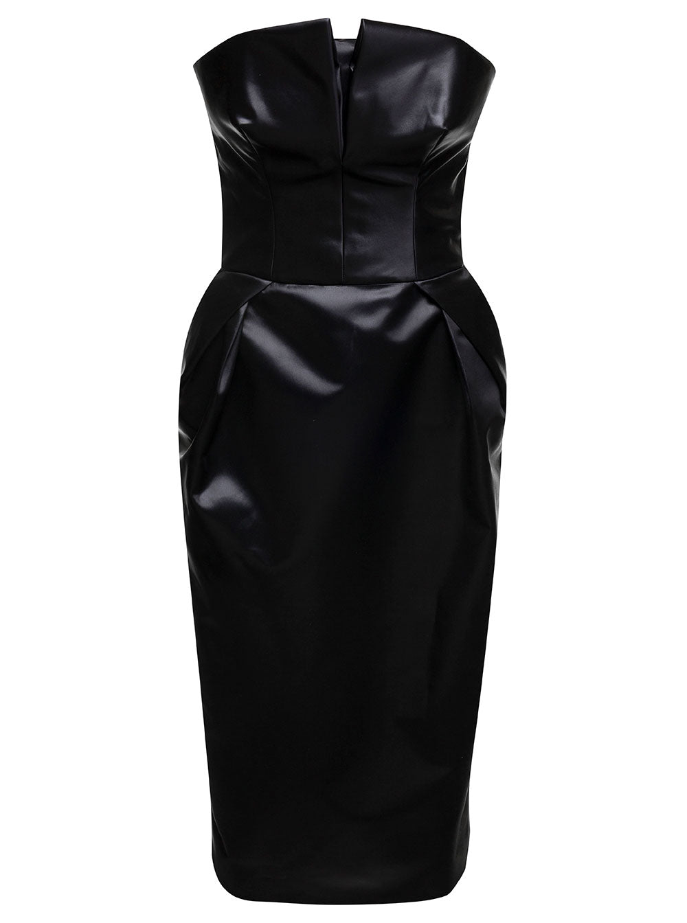 Maison Margiela Women Back Sleeveless Bustier Midi Dress In Acetate Woman MAISON MARGIELA