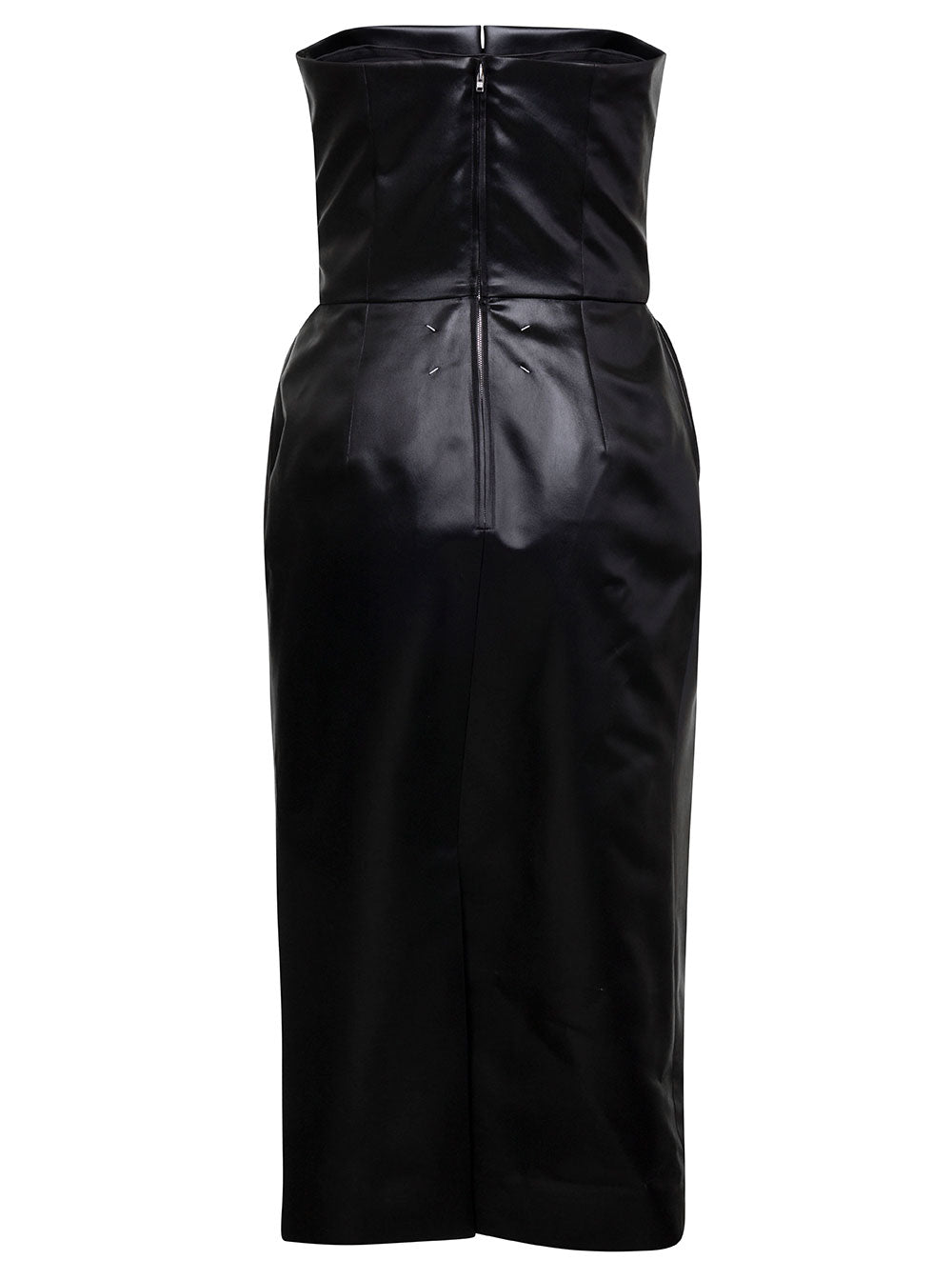 Maison Margiela Women Back Sleeveless Bustier Midi Dress In Acetate Woman MAISON MARGIELA