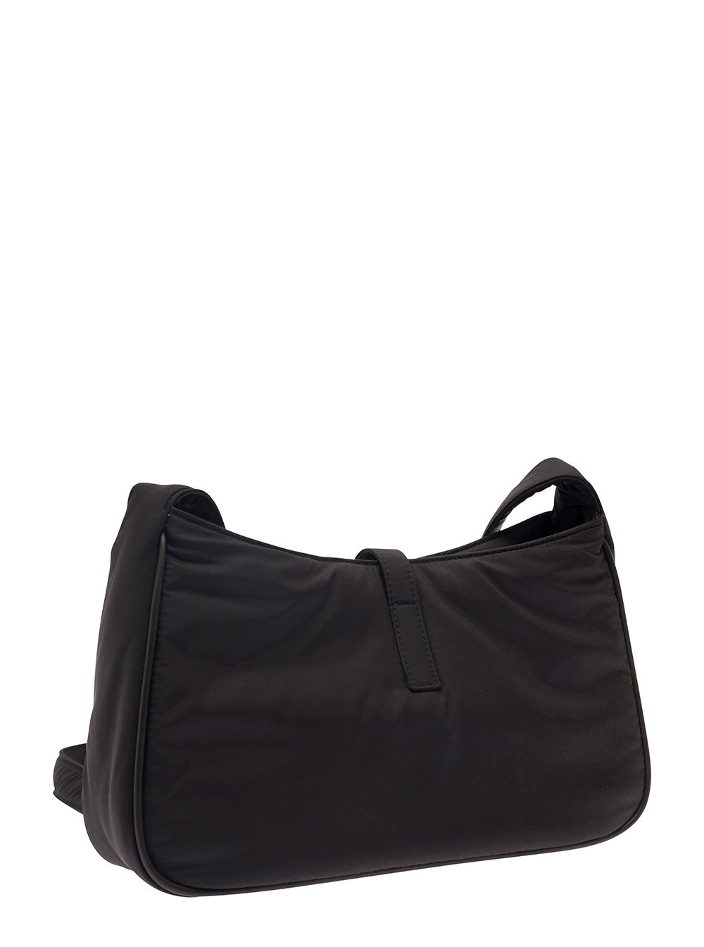 Saint Laurent Men 'Le 5 À 7' Black Shoulder Bag With Cassandre Fastening In Recycled Nylon Man SAINT LAURENT