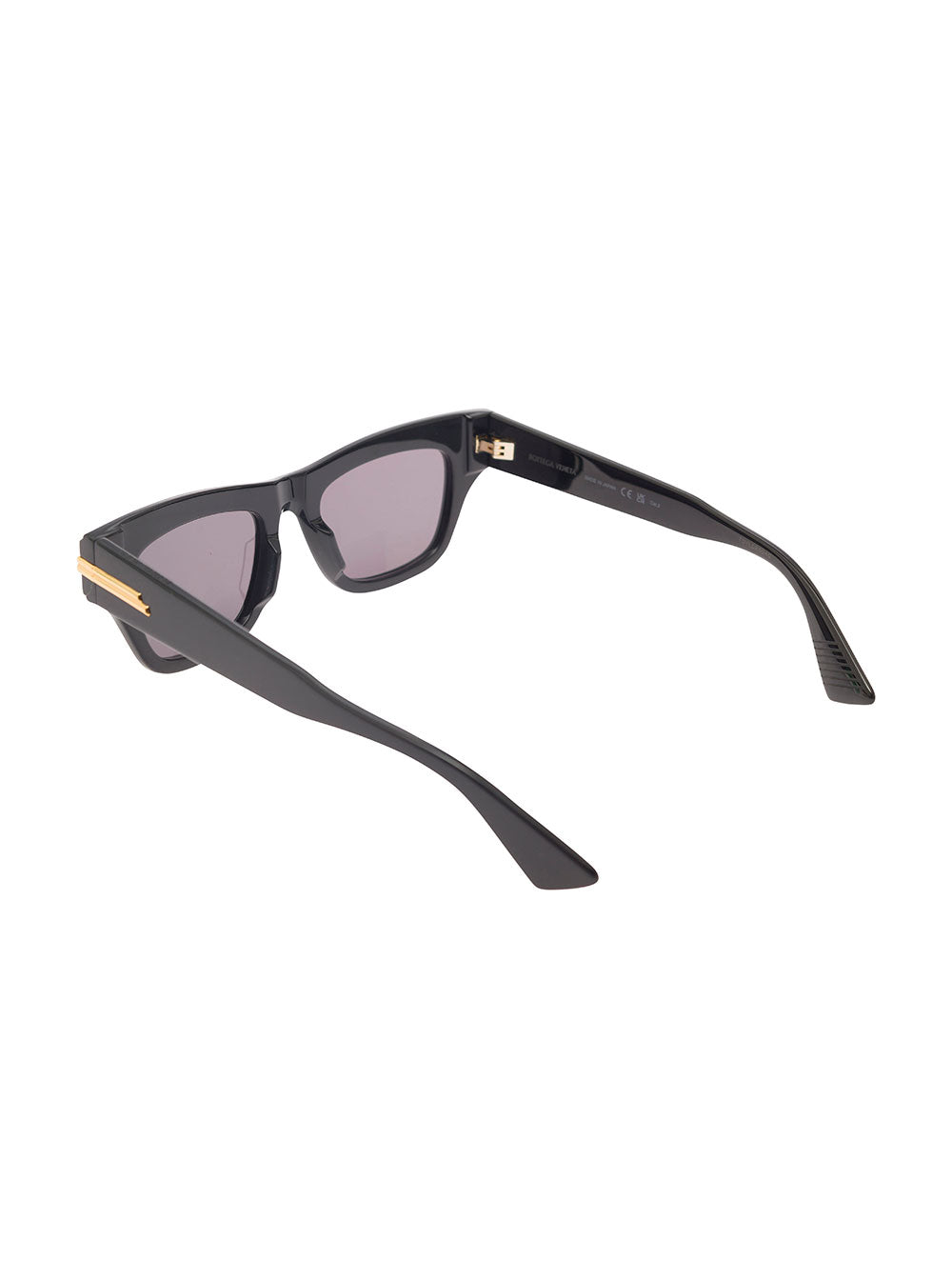 Bottega Veneta Women 'Bv1122s' Black Rectangular Sunglasses With Golden Detail In Acetate Woman BOTTEGA VENETA