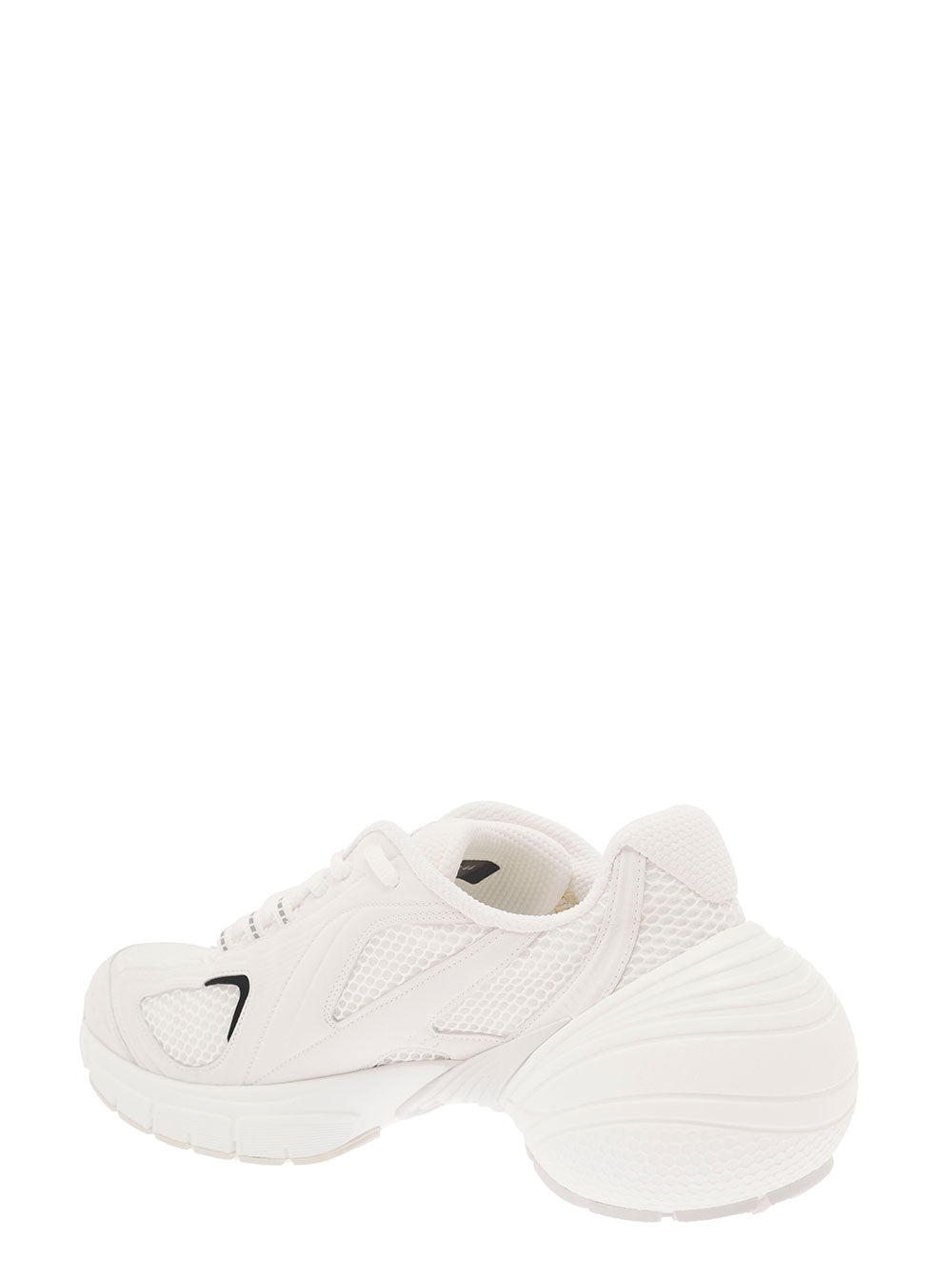 Givenchy Men 'Tk-Mx' White Low Top Sneakers With Side Logo Print In Mesh And Faux Leather Man GIVENCHY